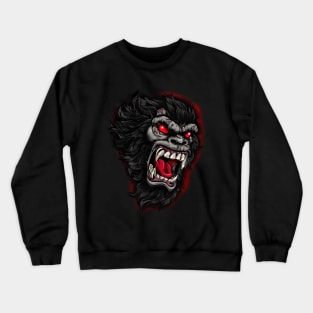 Angry Monkey Gorilla Face Crewneck Sweatshirt